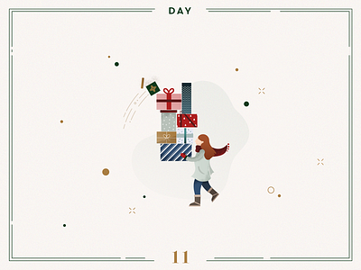 Day 11🎄🎁 Christmas presents advent calendar character character design character illustration christmas christmas decoration christmas illustration christmas shopping design gifts illustration ilustracion navidad minimalist navidad presents shopping vector xmas xmas card xmas gift