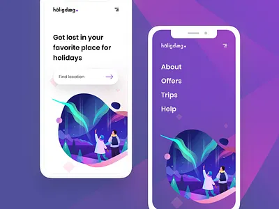 Holiday Mobile app branding design dribbble experience illustration interface ios logo new phone typography ui ux vector