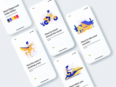 Start page illustration ui ux 图标 插图