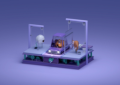 Memac Ogilvy Marketing Rejected Render animation blender illustration isometric low poly lowpoly