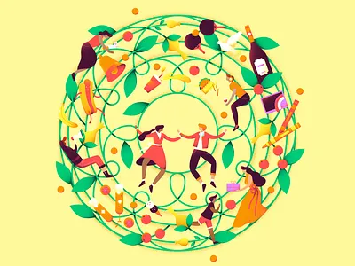 Merry Christmas! champagne christmas dance happy holidays hotdog icecream pingpong