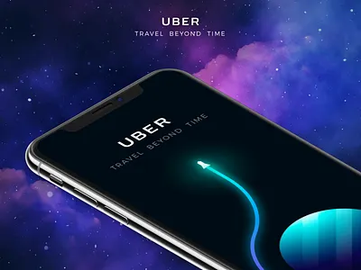 Uber - Travel Beyond Time app concept app design concept dailyui dark app dark design darkui futuristic futuristic ui illustration interface design logo product design travel app typogaphy uber uber concept uber design ui ux design ux
