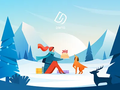 Happy birthday to DWTD ui 卡 图标 插图 蓝色