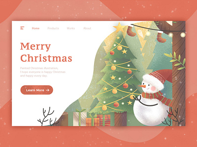 Merry Christmas christmas dribbble illustration