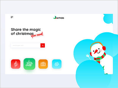 Merry Christmas! app bells deer design food gifts holidays ice illustration music santa search tree webpage website xmas