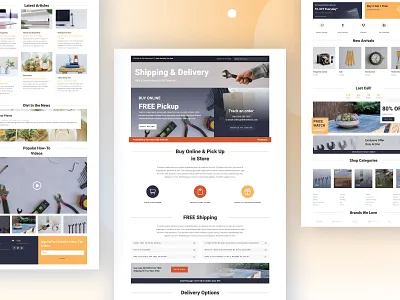 Hardware Store Template Design for Divi 2018 clean divi gradient hardware hardware shop hardwarestore landing page layout minimal product template toolkits tools typography ui ux website wordpress