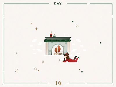 Day 16🎄relaxing fireplace advent calendar character character design christmas christmas decoration christmas illustration design fireplace illustration ilustracion navidad kids minimalist navidad reading vector xmas