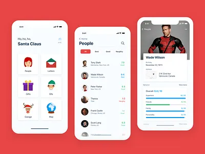 Santa Claus App app christmas clean deadpool ios list mobile santa claus white wishlist