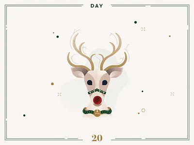 Day 20🎄Rudolph the red-nosed reindeer advent calendar christmas christmas decoration christmas illustration christmas rudolph design illustration ilustracion navidad minimalist navidad reindeer rudolph vector xmas