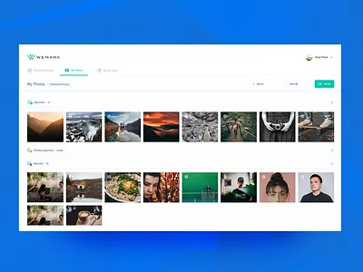 Wemark dashboard app design flat ui ux web website