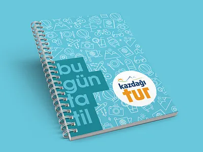 Kazdağı Travel Notebook blue erdemozkan kazdağı minimal notebook spiral travel