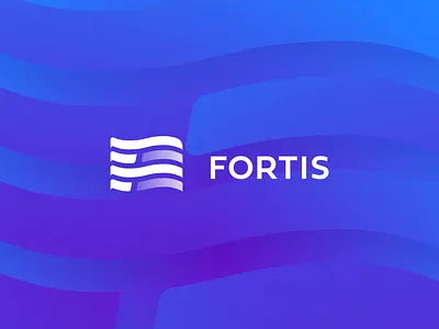 Fortis brand branding design development f letter flag investments logo shape sign