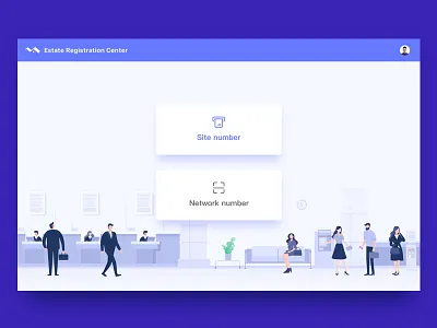 Interface design for site access and network access design dribbble illustration network number site number ui