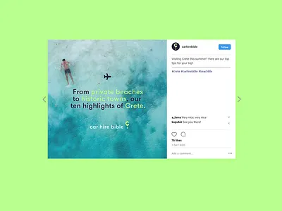 Car Hire Bible Branding elements branding car hire europe hiring holiday instagram logo lucas jubb social post start up travel turtle and hare type