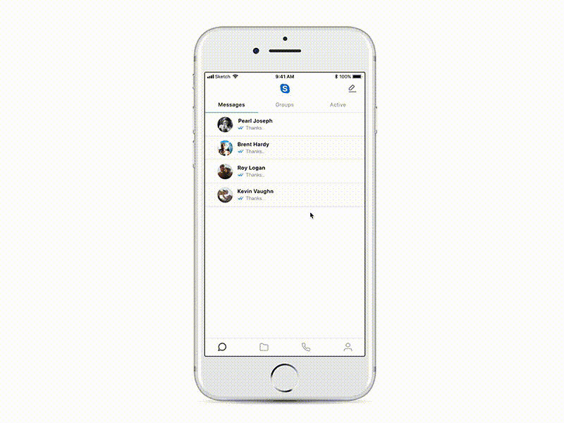 Skype Mobile app Redesign mobile app ui mobile ux