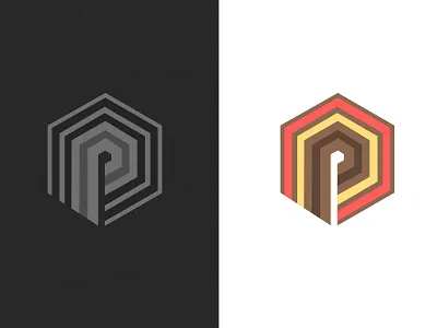 Logo Pteck blanc concept conception cube limage de marque logo logodesign marque