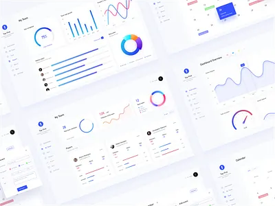 Team management dashboard blue data visualization design team the dashboard ui ux web