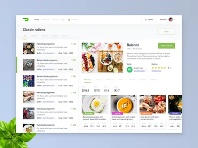 Healthy food clean delivery diets food healthy healthy food marketpalce ui web web site