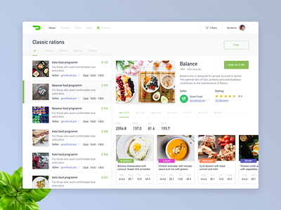 Healthy food clean delivery diets food healthy healthy food marketpalce ui web web site