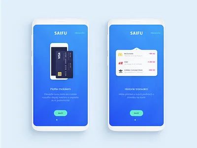 Saifu Onboarding android aplication app banking clean credit card design illustration logo mobile mockup money onboarding ui ux