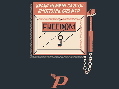 Freedom Fire Alarm art deco design lettering type