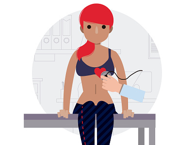 Como é feita avaliação médica avaliação médica consulta illustration ilustração medical medical care medicina médica paciente pictogram pictograma woman