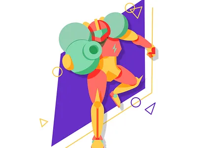 Bounty Hunter color gaming illustration nintendo samus space