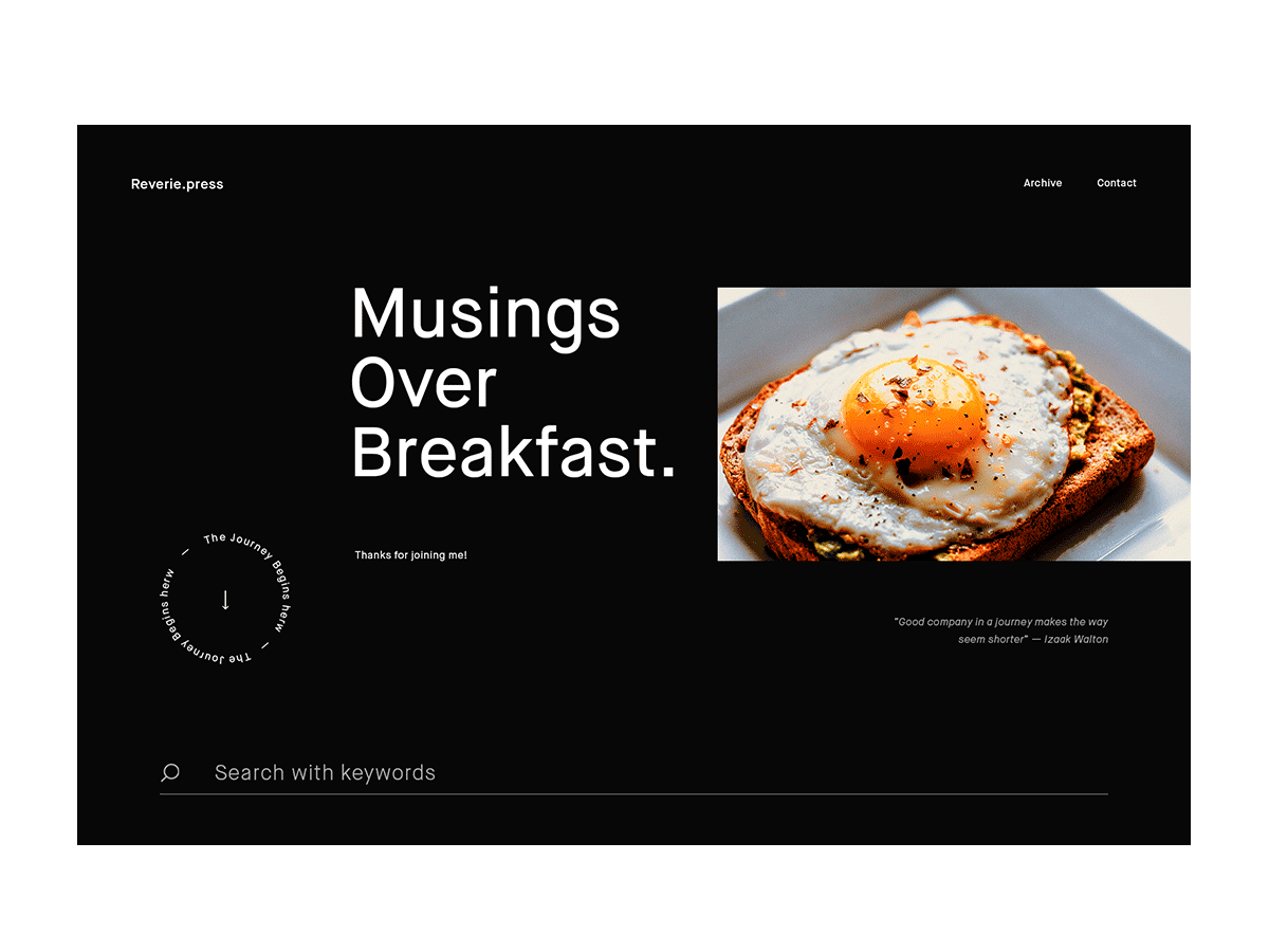 Reveria.press black design homepage interface news press reveria typography ui ux web webdesign