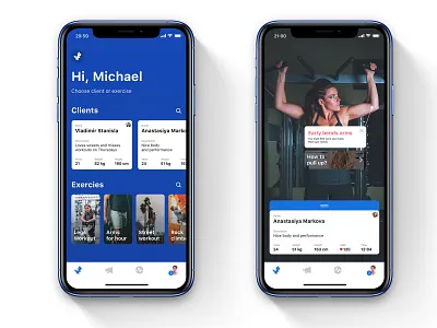 Training App ar interface sport train ui ux workout