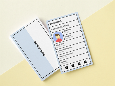 Bilingual business card bilingual business card design flat illustration minimal