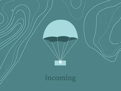 Package Delivery - Topography delivery element fun geronimo gift illustration incoming inspiration package delivery parachute pattern play topography