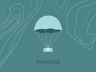 Package Delivery - Topography delivery element fun geronimo gift illustration incoming inspiration package delivery parachute pattern play topography