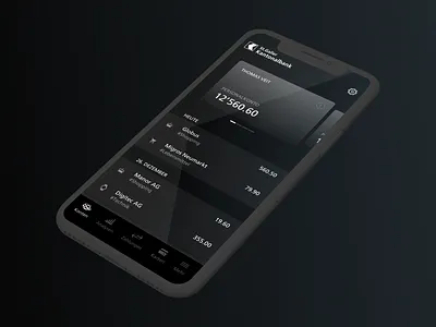AllBlack — Banking App for St.Galler Kantonalbank android banking black cards design finance finance app ios swiss