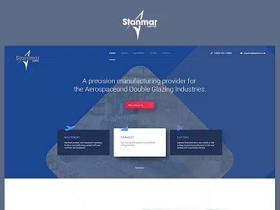Stanmar blue design project redesign ui ux web website