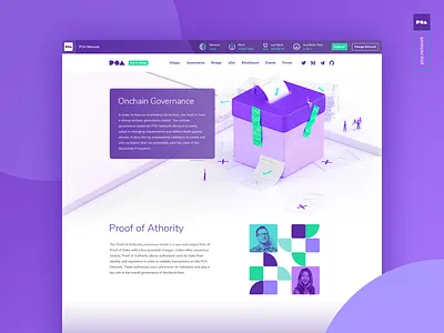 Poa Governance Page 3d animation app art bitcoin crypto dapp design ethereum governance icons illistration logo network poa shadow