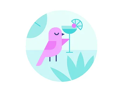 Icons for Clovermath app bird c02 cocktail earth emissions environment illustration planet platform ui visual design