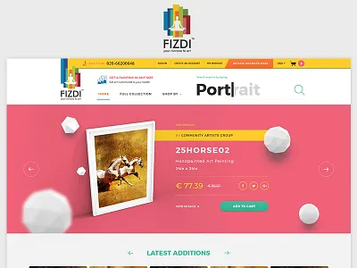 Fizdi blue design photoshop project redesign ui ux web website