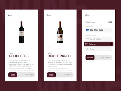 Wine Bottle APP design money redesign ui ui design ux
