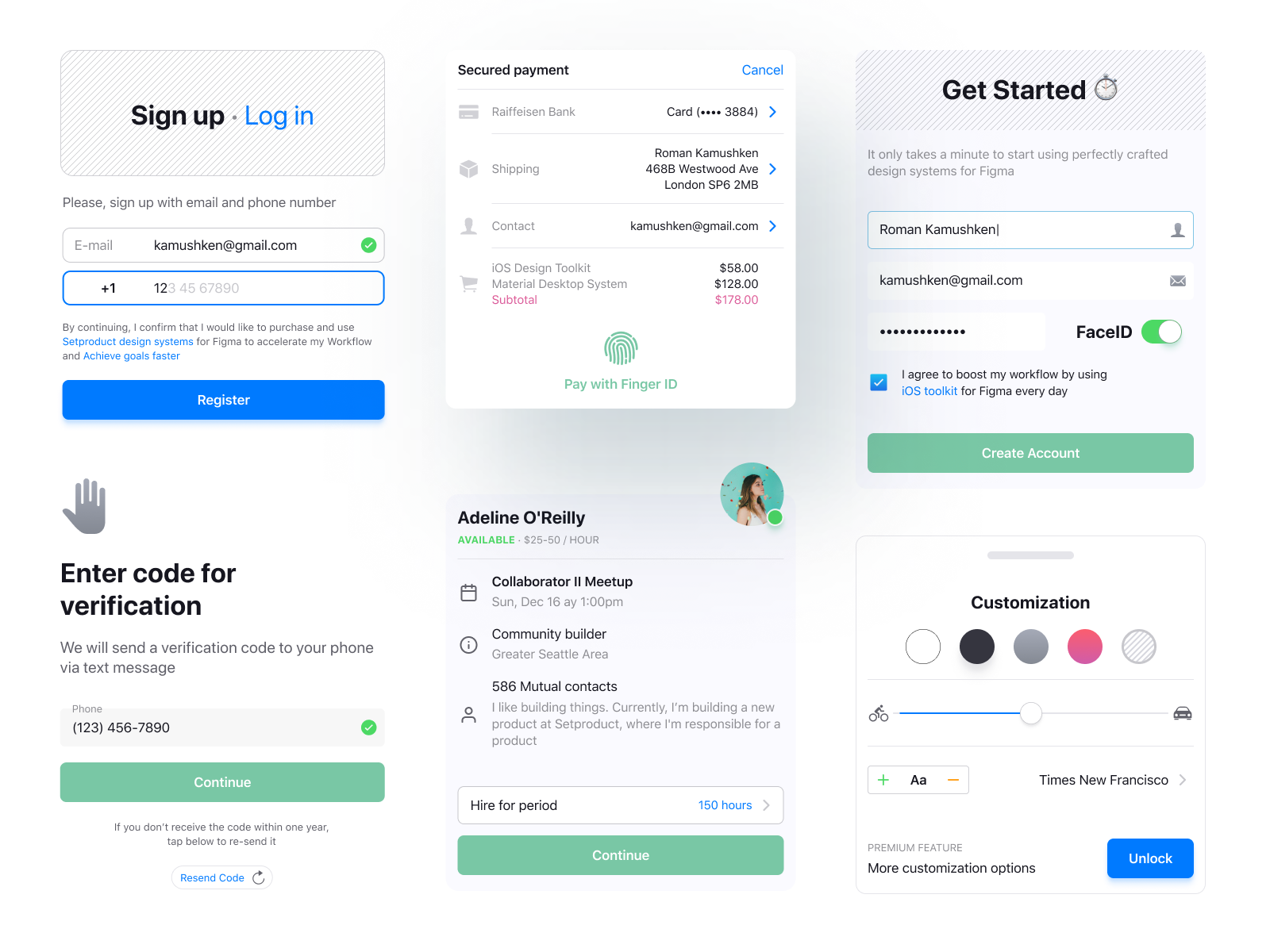 Mobile Figma Components For iOS Apps by Roman Kamushken on Dribbble