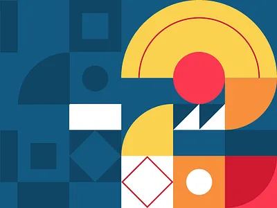 Countdown -2 days for 2019 2 abstract art circle color composition design graphic illustration logo number number 2 primitive shape square triangle two type typography