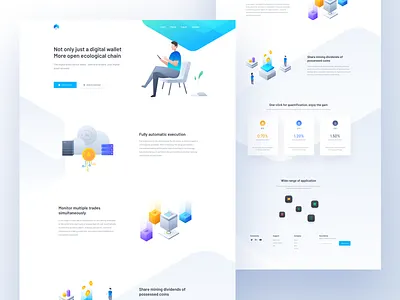 Mobile App Landing Page blockchain ui websites 插图 金融