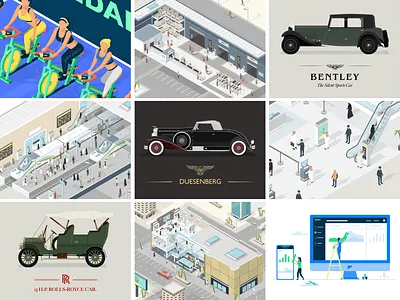 Best Nine 2018 best 9 bestnine2018 cars classic car fitness freelance graphic design illustration illustrator isometric illustration smart city top 9 topnine2018 transport