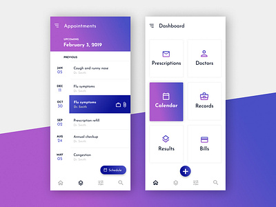Medical Clinic App app appointment calendar card dashboard design doctor interface medical mobile product schedule to do ui ux ux ui wireframe