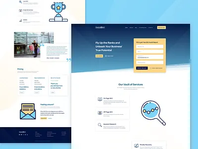 SEO Services Landing Page illustration interface landing page modern seo seo services service ui ux web web design webpage website