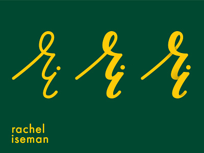 Rachel Iseman green illustrator logo personal shadow vector yellow