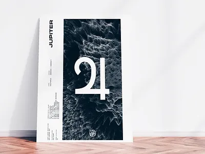 Atomic Kinfolk - Jupiter System Art Print atomickinfolk branding for sale handmade indie brand jupiter minimal print solar system typography