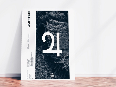 Atomic Kinfolk - Jupiter System Art Print atomickinfolk branding for sale handmade indie brand jupiter minimal print solar system typography