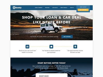 Car Loan Portal Landing Page automotive car landing page malaysia singapore ui web webdesign