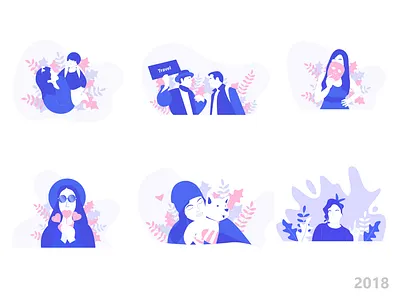 Good Vibes 2018/01 2d character clean design illustration ui vector