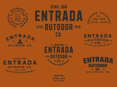 Entrada Type adventure badge branding desert design icon illustration label logo national park nps outdoor badge outdoors patch retro southern utah typography utah vintage wilderness